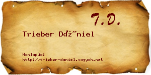 Trieber Dániel névjegykártya